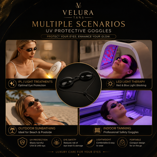 UV protective goggles for sunbeds